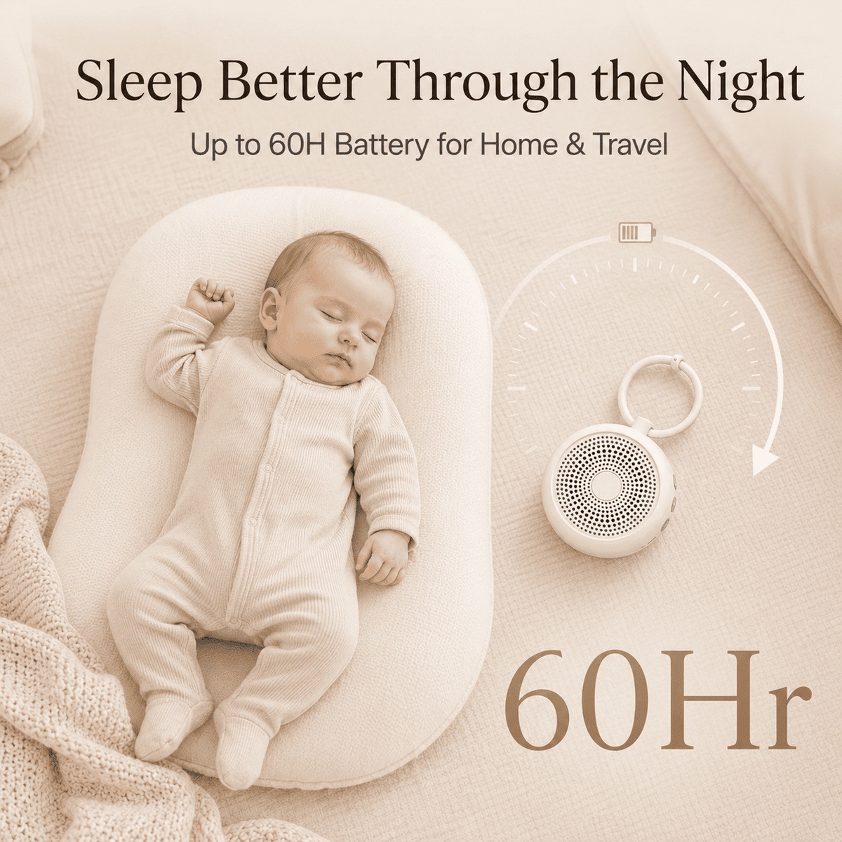 Radsen Portable Sound Machine, White Noise Machine for Baby Adults, 29 Soothing Sounds for Sleep, Child Lock & 60Hrs Playtime, 30 Volume Control– for Home, Office Privacy, Meditation, Registry Gift